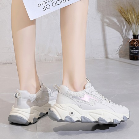 Spring New Women's Trendy Thick-Soled Increased Sports Casual Shoes